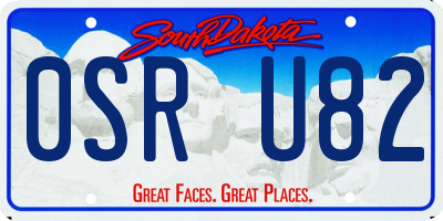 SD license plate 0SRU82