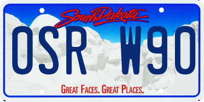 SD license plate 0SRW90