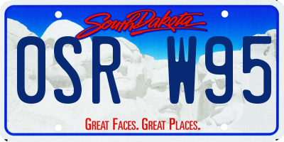 SD license plate 0SRW95