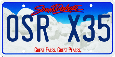 SD license plate 0SRX35