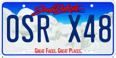 SD license plate 0SRX48