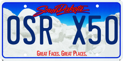 SD license plate 0SRX50