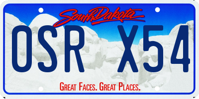 SD license plate 0SRX54