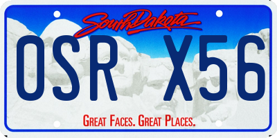 SD license plate 0SRX56
