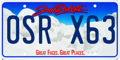 SD license plate 0SRX63
