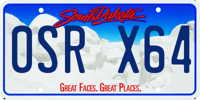 SD license plate 0SRX64