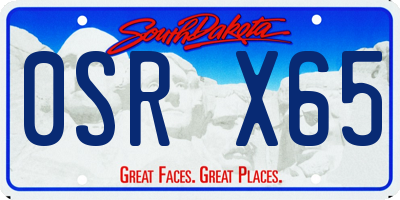SD license plate 0SRX65