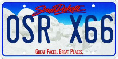 SD license plate 0SRX66