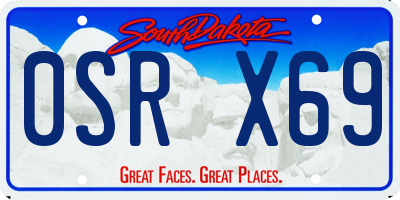 SD license plate 0SRX69