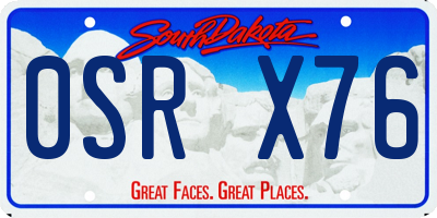 SD license plate 0SRX76