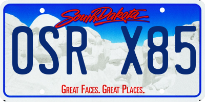 SD license plate 0SRX85