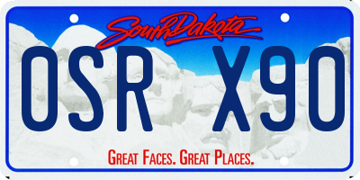 SD license plate 0SRX90