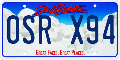 SD license plate 0SRX94