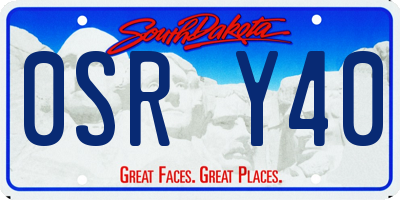 SD license plate 0SRY40