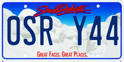 SD license plate 0SRY44