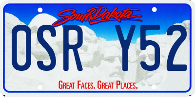 SD license plate 0SRY52