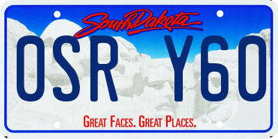 SD license plate 0SRY60