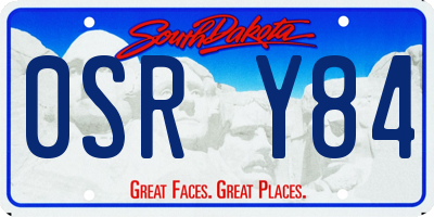 SD license plate 0SRY84