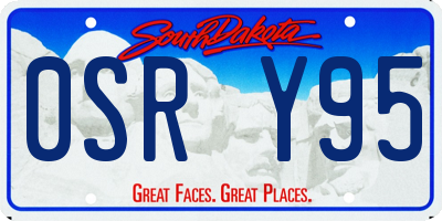 SD license plate 0SRY95