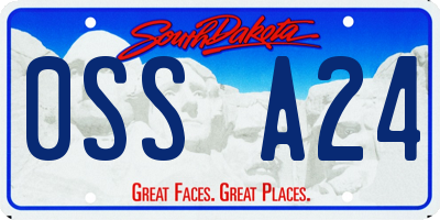 SD license plate 0SSA24