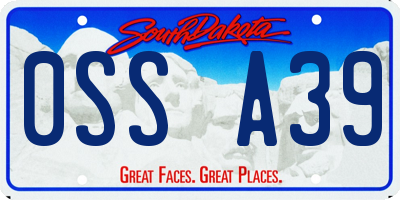 SD license plate 0SSA39