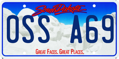 SD license plate 0SSA69