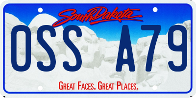 SD license plate 0SSA79