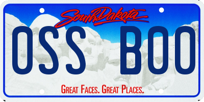 SD license plate 0SSB00