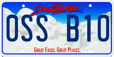 SD license plate 0SSB10