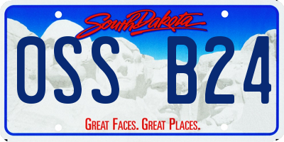 SD license plate 0SSB24