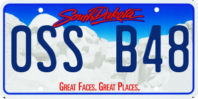 SD license plate 0SSB48