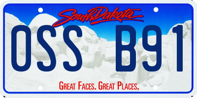 SD license plate 0SSB91