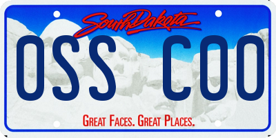 SD license plate 0SSC00