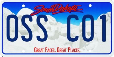 SD license plate 0SSC01