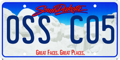 SD license plate 0SSC05