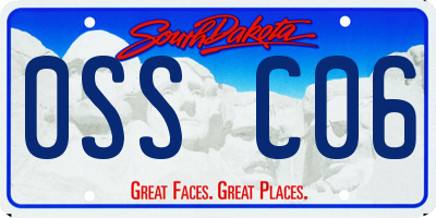 SD license plate 0SSC06