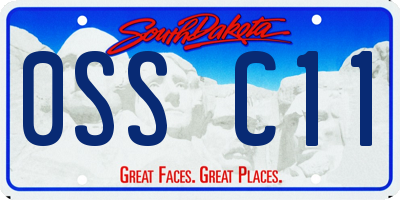 SD license plate 0SSC11