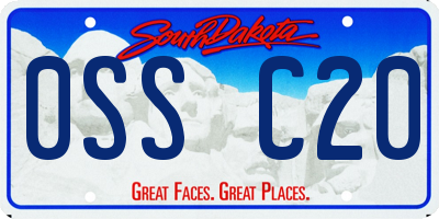 SD license plate 0SSC20