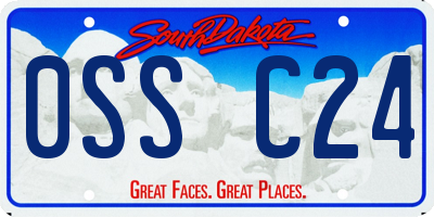 SD license plate 0SSC24