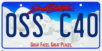SD license plate 0SSC40