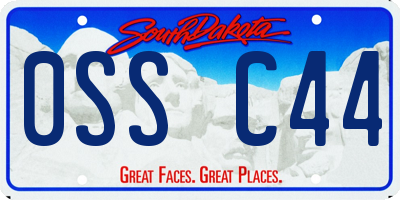 SD license plate 0SSC44