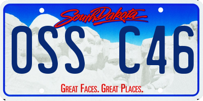 SD license plate 0SSC46