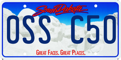 SD license plate 0SSC50