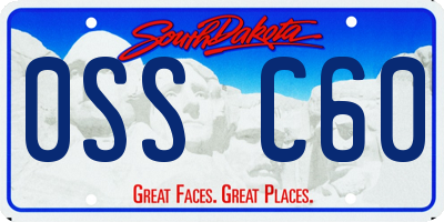 SD license plate 0SSC60