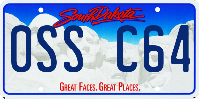 SD license plate 0SSC64