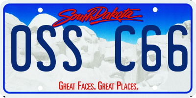 SD license plate 0SSC66