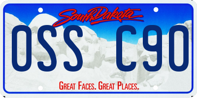 SD license plate 0SSC90