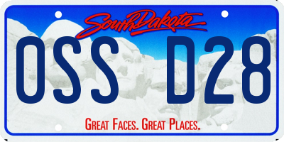 SD license plate 0SSD28