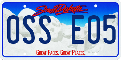 SD license plate 0SSE05
