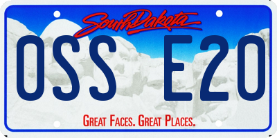 SD license plate 0SSE20